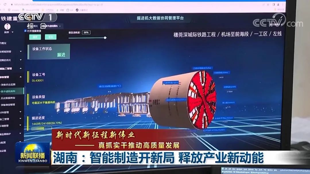 CCTV News Broadcast | Railway Construction Heavy Industry: Intelligent Manufacturing Opens a New Situation, Super Equipment Makes New Achievements