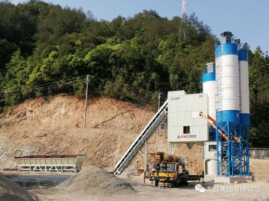 [Product style] Fangyuan HZS120 box-type mixing plant is exported to Guyana in batches