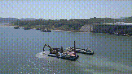 Amphibious Special Forces-Sany SY155me Boat Dig Flying Skill!