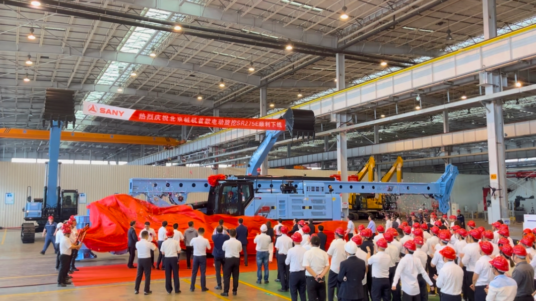 Sany's First Electric Rotary Drilling Rig Rolls Off the Production Line!