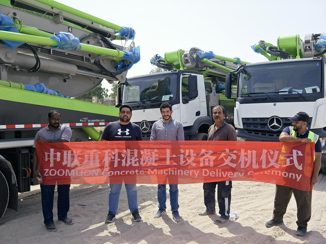 "Aurora Green" continues to sell well overseas! Zoomlion Batch Pump Truck Delivered to UAE