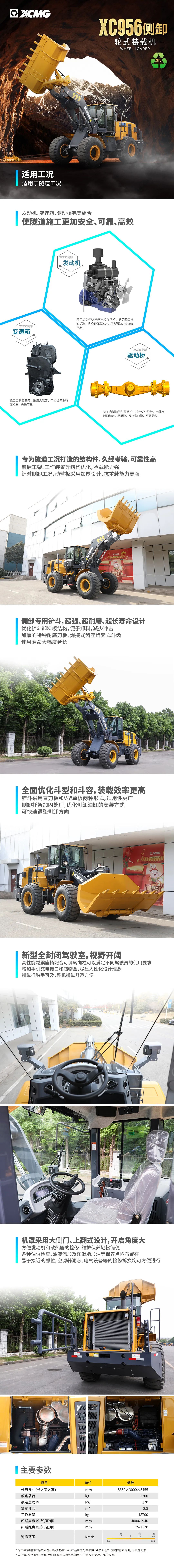 [Good Shovel Truck] XCMG XC956 Side Dump Loader