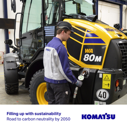 Komatsu: Hydrogenated vegetable oil (HVO fuel)