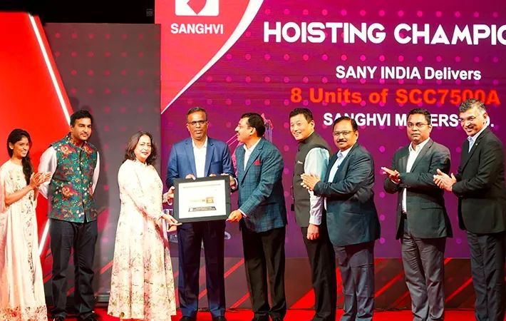 Eight sets of 750 tons at a time! India's Largest Hoisting Company Firmly Chooses Sany