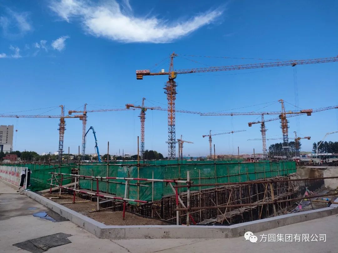 [Product style] Several tower cranes of Fangyuan Group serve the construction of Haiyang Aerospace Hospital project