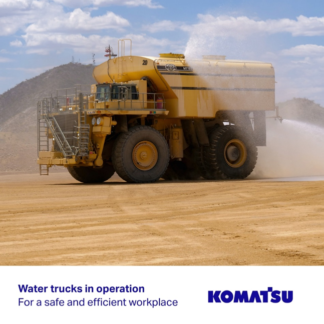 Komatsu's Sprinkler Makes Job Sites Safer and More Efficient