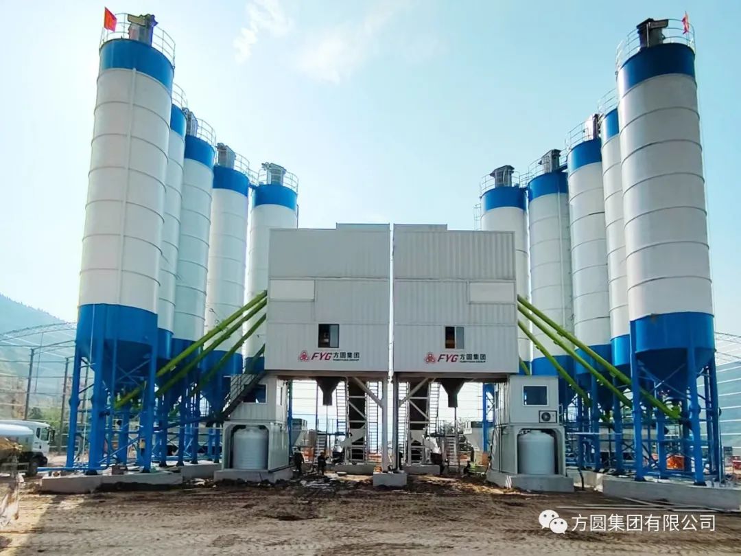 [Product Style] Fangyuan HZS120 Mixing Station Participates in the Construction of Guxian Water Conservancy Project on the Yellow River