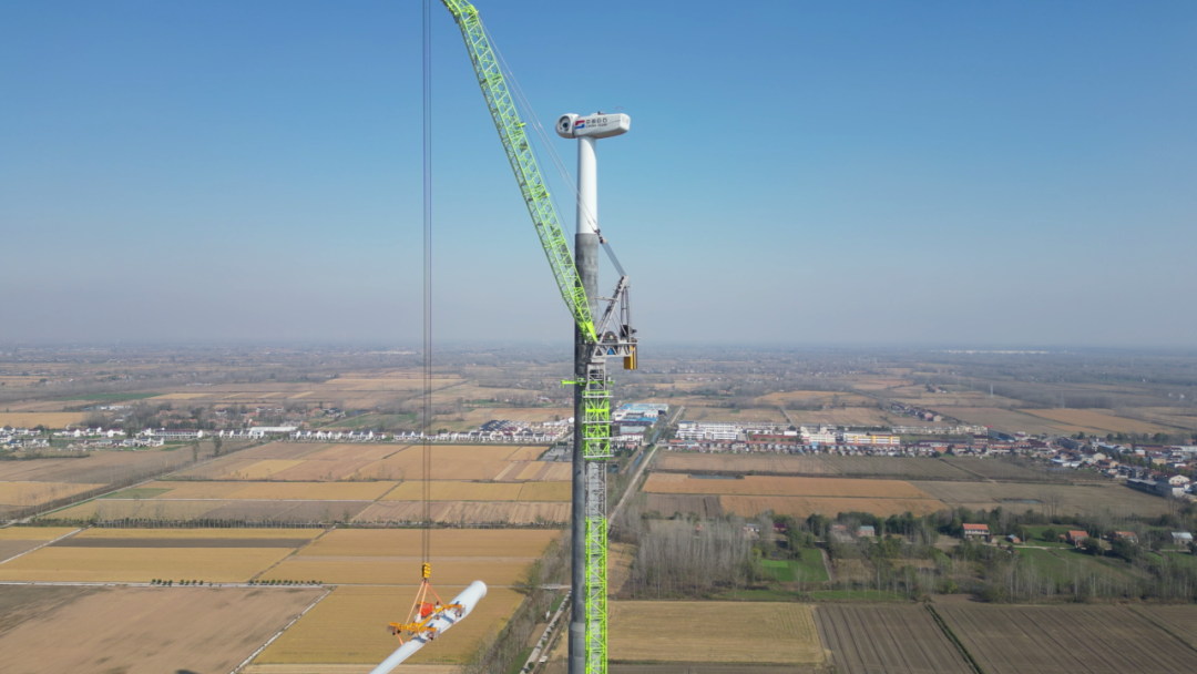 Zoomlion Wind Power Jib Tower Crane Helps Build China's First 180-meter Super-high Mixed Tower Batch Project