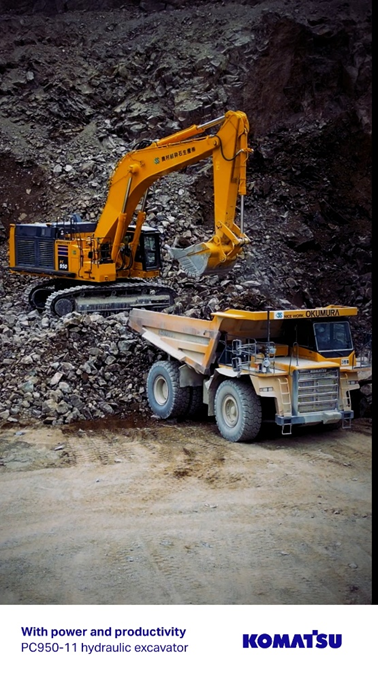 Komatsu: Powerful and efficient hydraulic excavator PC950-11