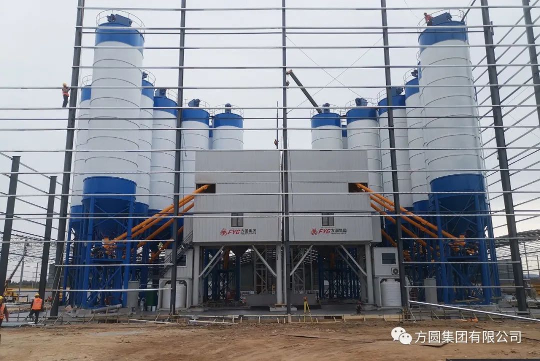 [Product style] Fangyuan HZS240 box-type concrete mixing station participated in the construction of Ninghuai Intercity Railway