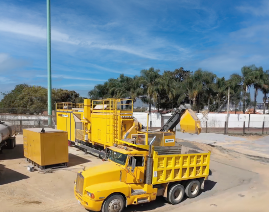 Lintaige CDP5001M Vehicle-mounted Mobile Asphalt Mixing Plant Helps Infrastructure Construction in Latin America