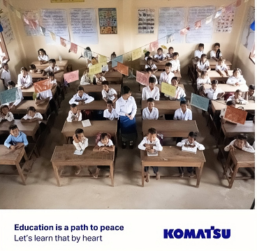 Komatsu: Education is the road to peace