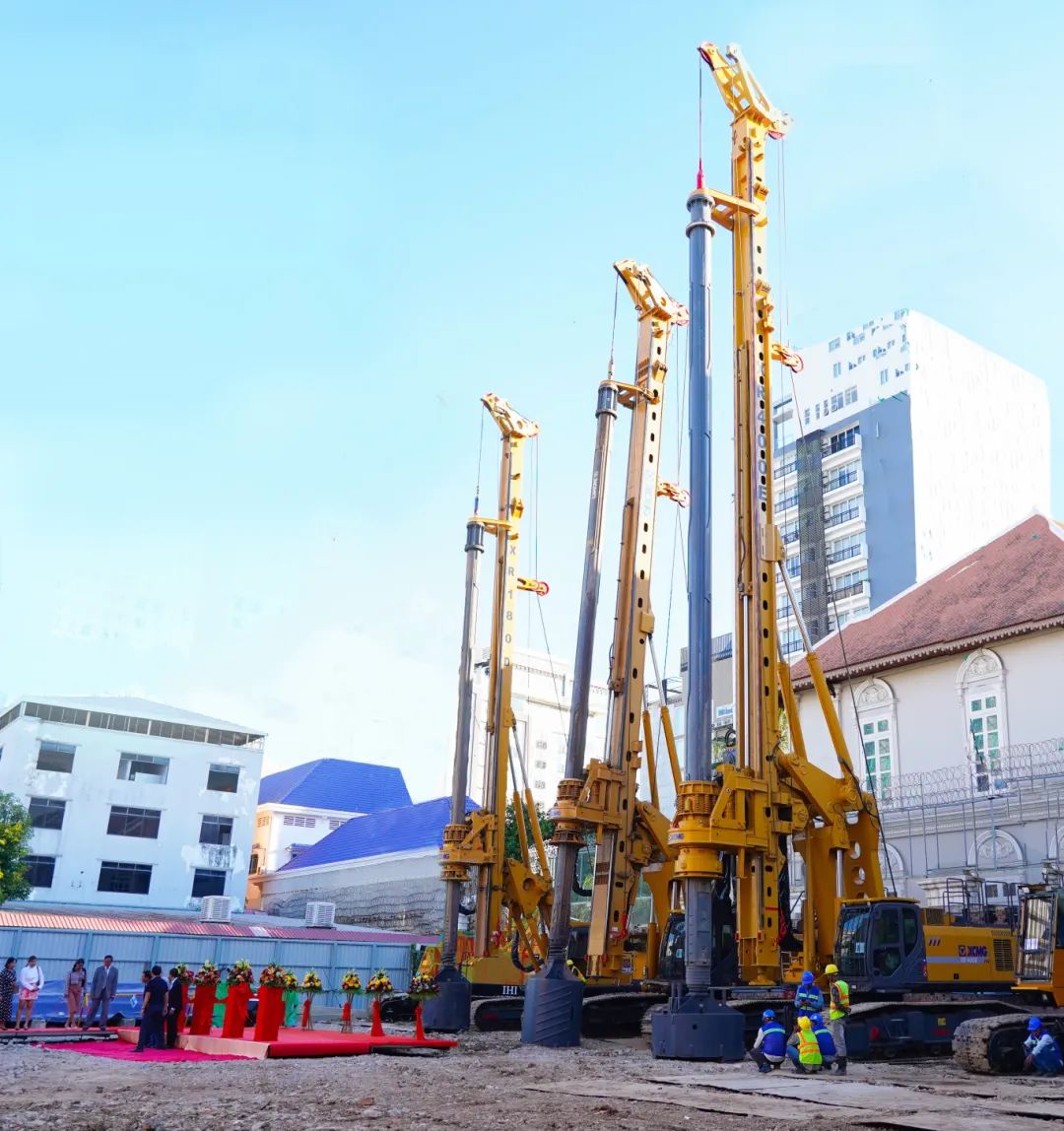 Overseas Ramming Foundation, XCMG Rotary Drilling Rig Helps Build the Highest Apartment in Cambodia!