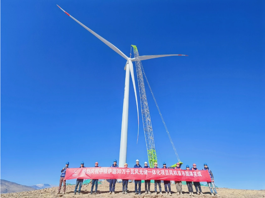 5092 meters above sea level! Zoomlion Crane Successfully Hoisted the First Wind Turbine of Another World-class Wind Power Project
