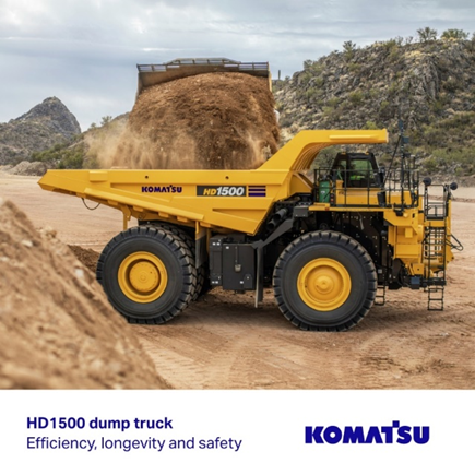 Komatsu: HD1500 Mining Dump Truck-Efficient, Durable, Safe