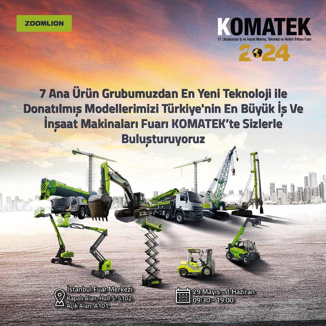 Meet in Turkey! Zoomlion Coming to KOMATEK 2024 International Construction Machinery Exhibition