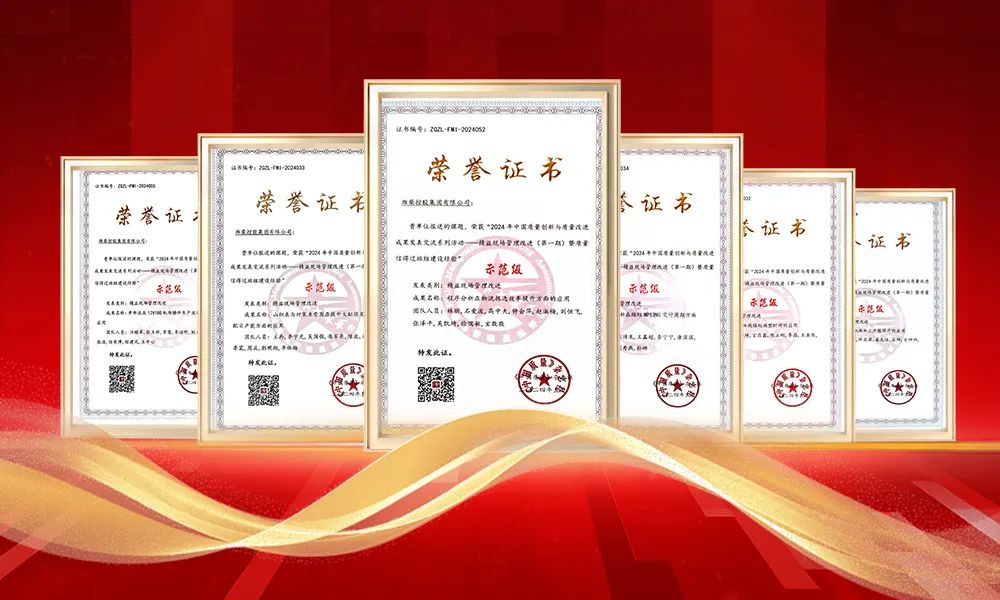 The highest prize! Weichai Lean Site Management Demonstration Level and Quality Trustworthy Team Demonstration Level are both + 6!