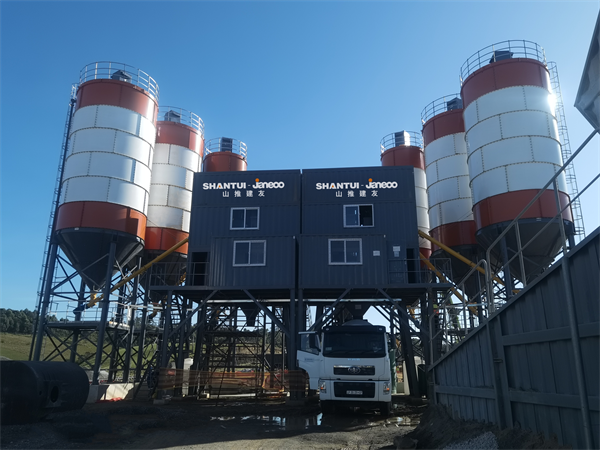 Shantui Jianyou Concrete Mixing Station Serves Road Construction in South Africa