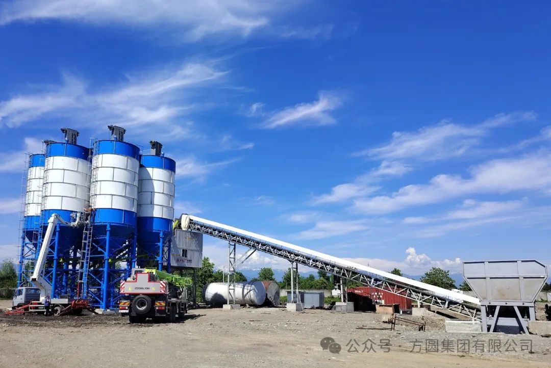 [Going Overseas] Fangyuan HZS240 Box Mixing Plant Settled in Abkhazia