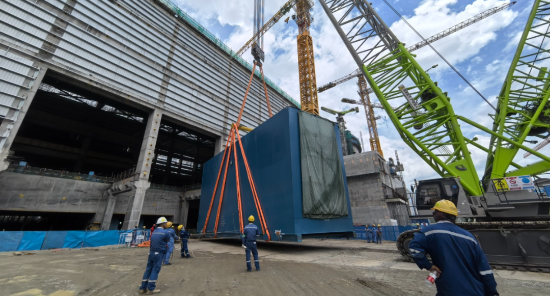 Changjiang Nuclear Power Unit 3 Construction Welcomes Breakthrough Zoomlion Crane Lifting Exhibition