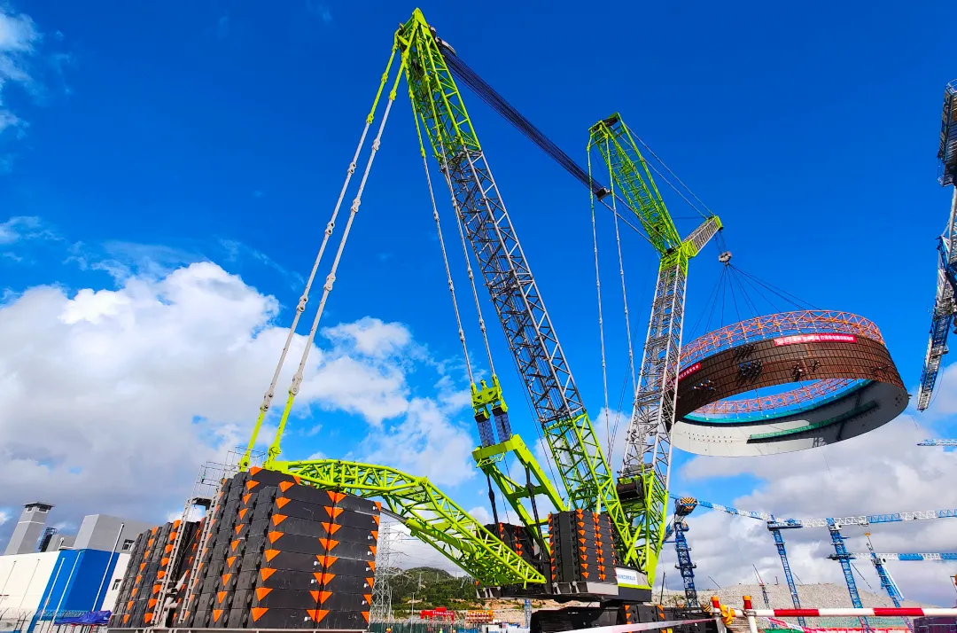 Zoomlion Crawler Crane Helps Precise Hoisting of Steel Lining Module II in Reactor Building of Zhangzhou Nuclear Power Unit 3