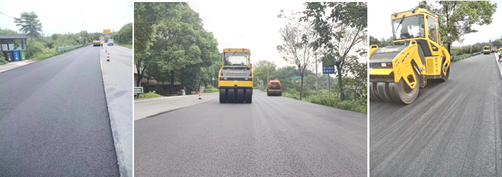Baomag Steel Rubber Combined Roller — — BW 161 AC Asphalt Ultra-thin Layer Overlay Construction Shows Strength!