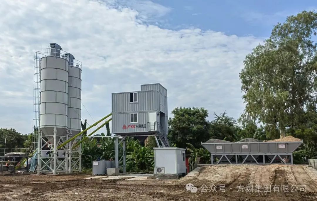 [Going overseas] Fangyuan HZS60D mixing station participated in the construction of the second phase of the teaching building of South Sudan Hospital