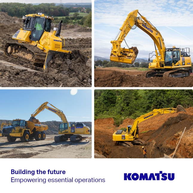 Komatsu will help the construction industry by providing products, services and solutions that are tailored to the field