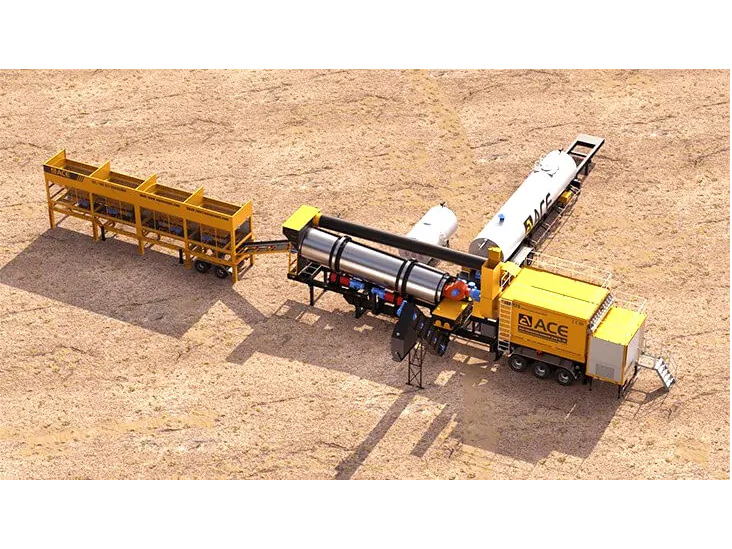 ACE Group Official IAM 80 Model 60-100 Tons/Hour Super Mobile Asphalt Mixing Plant For Sale (Customization)