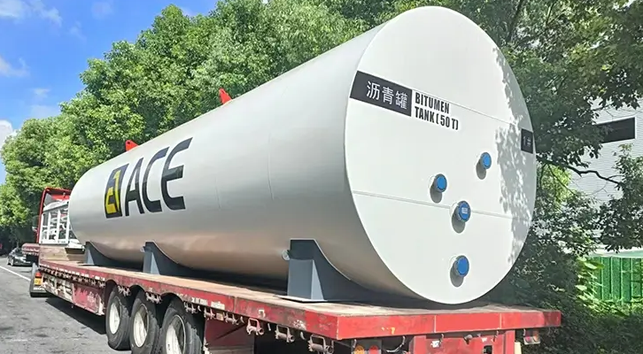 30m³ Horizontal Bitumen Tank ACE Group Energy saving Insulated Storage Solution for Asphalt Mixing Plant