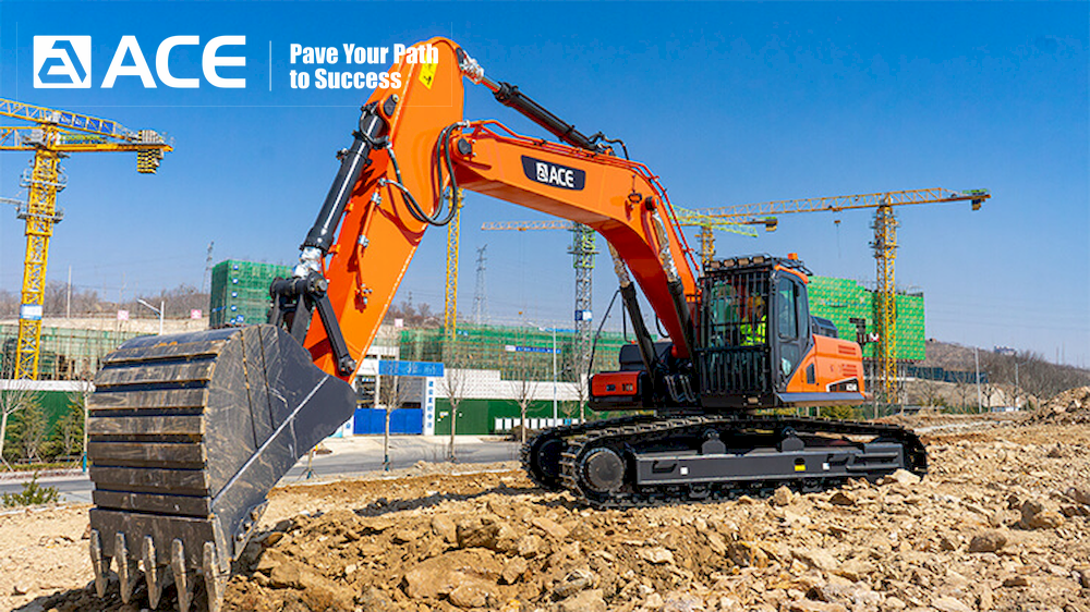 ACE Group 340 Large Excavator 31.6ton Strong Arm Digging Force For Mining Projects High Efficiency