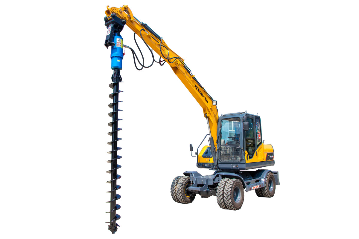 Hengwang Excavator modified Auger Drill Rig Modification