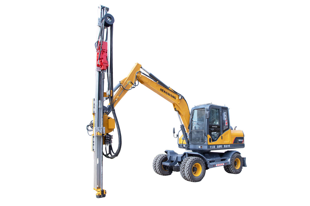 Hengwang HW200 Excavator Mounted  DTH Drilling Rig
